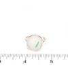 Green Splash Ohajiki Marble Split Band Ring - Size 9 on ruler for size reference. 