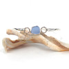 Cornflower Gumdrop Sea Glass Bezel Bangle Bracelet