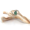 Aqua Teal Sea Glass Serenity Ring - Size 9