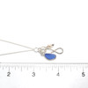 Eternal Love Sea Glass Charm Necklace on ruler for size