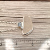 Insta Sale - White Sea Glass Horizon Slide Bail Necklace - MM on ruler for size reference.