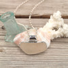 Insta Sale - White Sea Glass Horizon Slide Bail Necklace - MM
