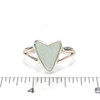 Seafoam Sea Glass Split Band Ring - Size 9 on ruler for size reference.