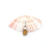 Amber Honey Half-Moon Sea Glass Lunar Drop Charm