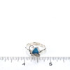 Turquoise Azure Waters Ultra Rare Sea Glass Butterfly Ring - Size 9 on ruler for size reference.
