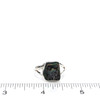 Abalone Square Split Band Ring - Size 9 on ruler for size reference.