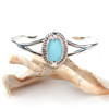 Turquoise Sea Glass Rising Sun Cuff Bracelet