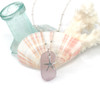  Lavender Long Sea Glass Dancing Starfish Shimmer Necklace