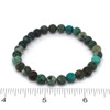 African Turquoise Beaded Stretch Bracelet on ruler for size reference. 