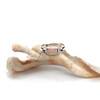 Pink Sea Glass and Ruby Simple Ring - Size 9