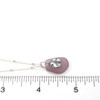 Lovely Lavender Sea Glass and Petite Sand Dollar Charm Necklace on ruler for size reference