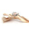 Pink Rounded Sea Glass Butterfly Ring - Size 9
