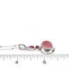 Pink Sea Glass and Ruby Stack Pendant on ruler for size reference.