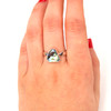Abalone Triangle Mirage Wave Ring  - Size 9 on model for color reference. 