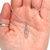 Herkimer Diamond Lunar Drop Charm #10 on model for color reference.
