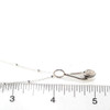 Herkimer Diamond Lunar Drop Charm #4 on ruler for size reference.