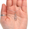 Herkimer Diamond Lunar Drop Charm #5 on model for color reference.