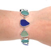 Mist Sea Glass 9 Stone Bracelet on model for color reference. 