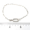 Sterling Silver Charm Holder Bracelet on ruler for size reference. 