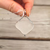 Insta Sale White Triangle Sea Glass Sail Drop Necklace -  MM held