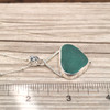 Insta Sale Aqua Droplet Sea Glass Sail Drop Necklace - MM on ruler for size reference. 