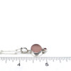 Pink Sea Glass and Ruby Oval Necklace on ruler for size reference.