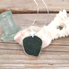 Insta Sale Olive Sea Glass Geometric Diamond Necklace - MM