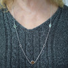Coastal Fall 5 Stone Sea Glass 30" Lariat Necklace model