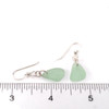 Seafoam Drop Sea Glass Simply Drilled Earrings on model for color reference. 