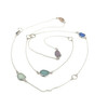 Pastel Lagoon Whisper 5 Stone Sea Glass 30" Lariat Necklace colors