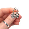 Buttercup Flower Sterling Silver Earrings on model for color reference.