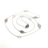 Ocean Mist Symphony 5 Stone Sea Glass 30" Lariat Necklace