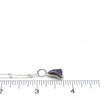 Abalone Mermaid Tail Charm on ruler for size reference.