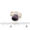 Purple Mystique Ultra Rare Sea Glass Swirl Ring - Size 9 on ruler for size reference.