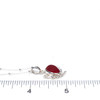 Red Fire Ultra Rare Sea Glass Mariposa Necklace on ruler for size reference.