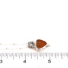 Amber Sea Glass Trinity Slide Necklace on ruler for size reference. 