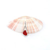 Red Bright Sea Glass Lunar Drop Charm