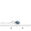 Abalone Gumdrop Charm on ruler for size reference.