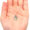 Abalone Wave Charm on model for color reference.