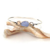Cornflower Sea Glass Hinge Bangle Bracelet