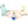 Blue Arctic Blast Ultra Rare Sea Glass Tidal Drop Necklace