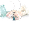 Aqua Sea Glass Angel Necklace