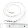 Herkimer Diamond Beaded Gemstone Necklace 17.5"-19.5" Length on ruler for size reference.