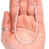 Herkimer Diamond Beaded Gemstone Necklace 17.5"-19.5" Length on model for color reference.