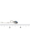 Abalone Teardrop Charm on ruler for size reference.