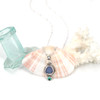 Cornflower Deep Sea Glass and Turquoise Double Necklace