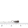 Abalone Shimmer Charm on ruler for size reference.