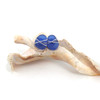 Cobalt Sea Glass Wire Wrap Post Earrings