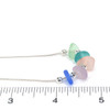 Pink Bright Pastels 5 Stone Sea Glass Necklace 16"-18" Length