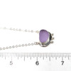 Purple Sea Glass Trio Bead Necklace